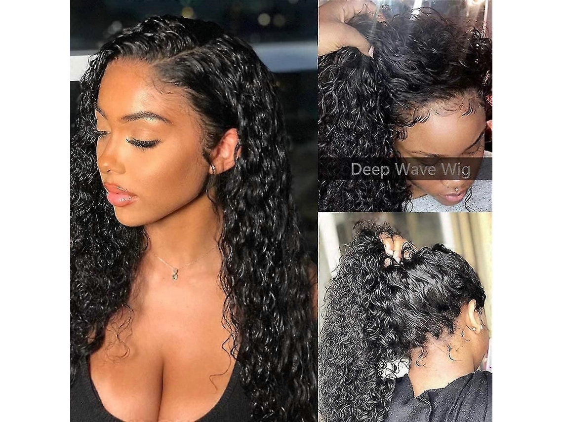 Peruca Feminina Ondulada, Com Lace Frontal E Sem Cola, Cor Marrom, Em Renda, Medida 22,5 Polegadas, Para Festas E Fantasias Elysve