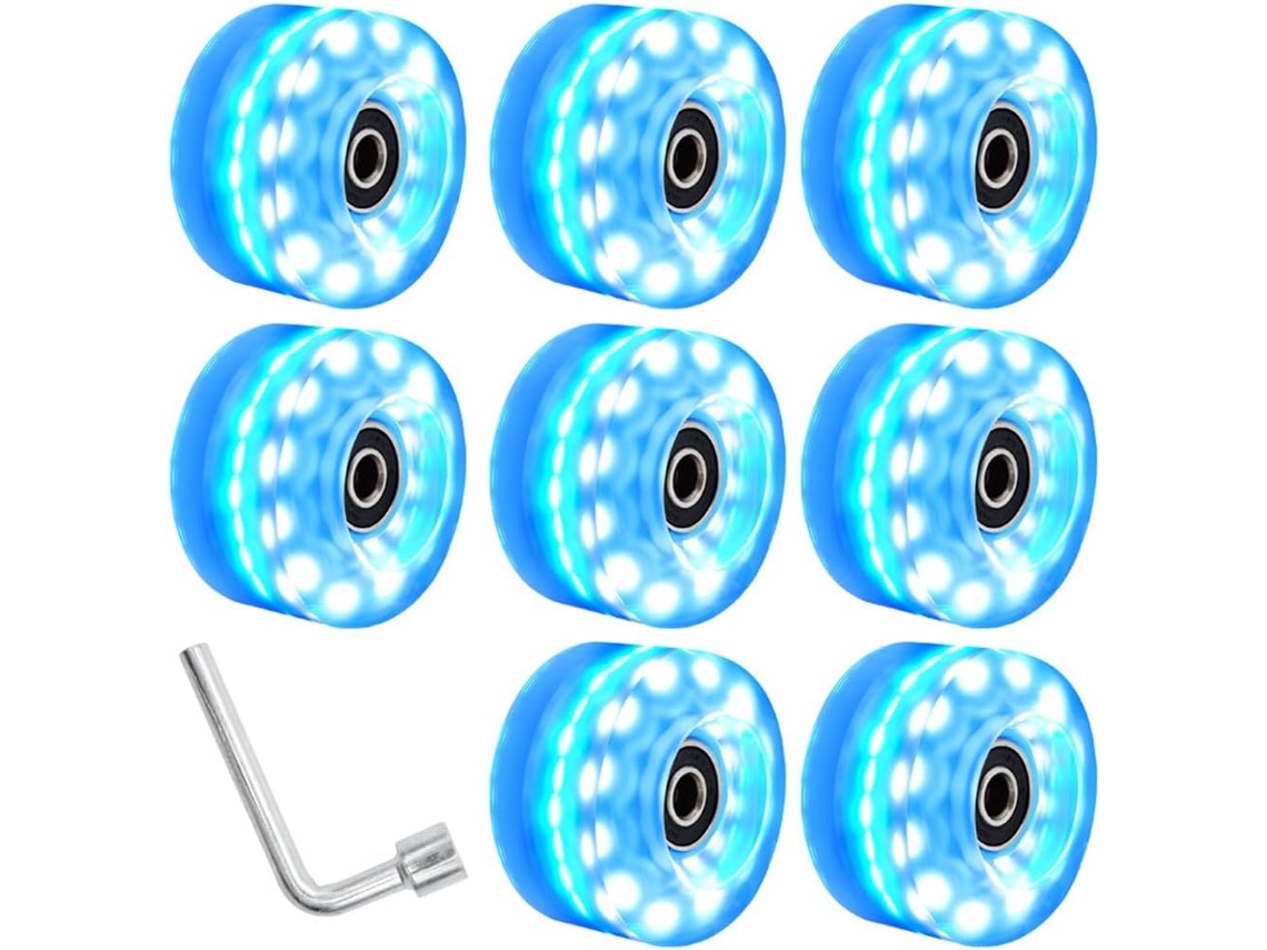Rodas de patins iluminadas com chave SFUSHOS