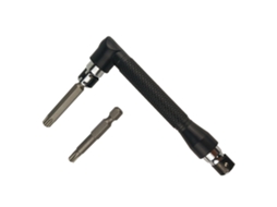 Ferramenta Manual Chave De Tubo De Duas Cabeças Em L Com Cabo Hexagonal 1/4 E Adaptador De Parafusadeira De 90 Graus