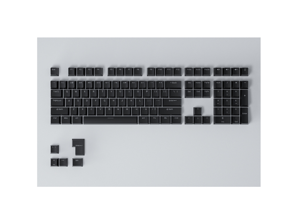 104 Tampas de Teclas Mecânicas Universais, Tampas de Teclas de Clipe para Pc ZYBLSSBB (preto)