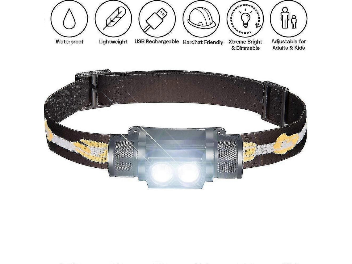 Lanterna De Cabeça Led Recarregável Com Feixe Ajustável Para Camping, Bateria De 2200mah Olysi Shop