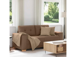 Vidaxl Sofá De Dois Lugares Marrom, 180x77x82 Cm, Em Tecido