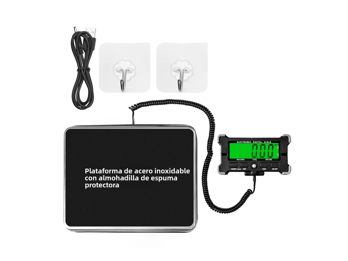 Balança Eletrônica Ps21 (120 Kg, 10 G), Em Aço Inoxidável, Com Visor Lcd Retroiluminado.