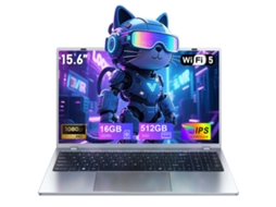 Portátil Vanwin 15.6, 16gb De Ram De 512 Gb Ssd, Processador Intel® Pentium® Gold 6500y Processor, Pc Com Windows 11 Pro, 5000 Mah Wifi 5 Bt4.2