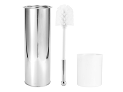 Conjunto de Pincel para Vasos Sanitários de Aço Inoxidável 410 com Tampa Selada para Limpeza do Banheiro