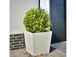 Vidaxl Vaso/floreira De Jardim 50x50x50 Cm Aço Branco