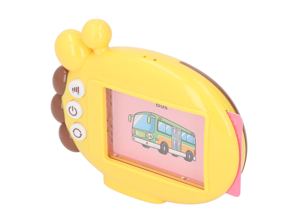Primerox cartões Flash Falantes Duas Faces Aprendizagem Inglês Vocabulário Brinquedo Sensorial Girafa