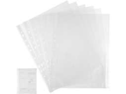 Capas Plásticas Para Documentos Com 11 Furos E Abertura Superior, Pacote Com 100 Unidades, Ideais Para Pastas E Arquivos