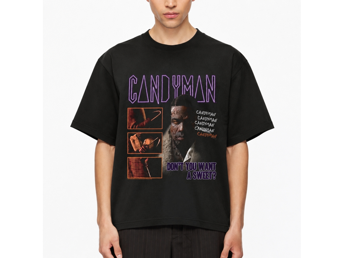 Rockinstone Candyman Neon Logo Black Adult T-shirt Size:l