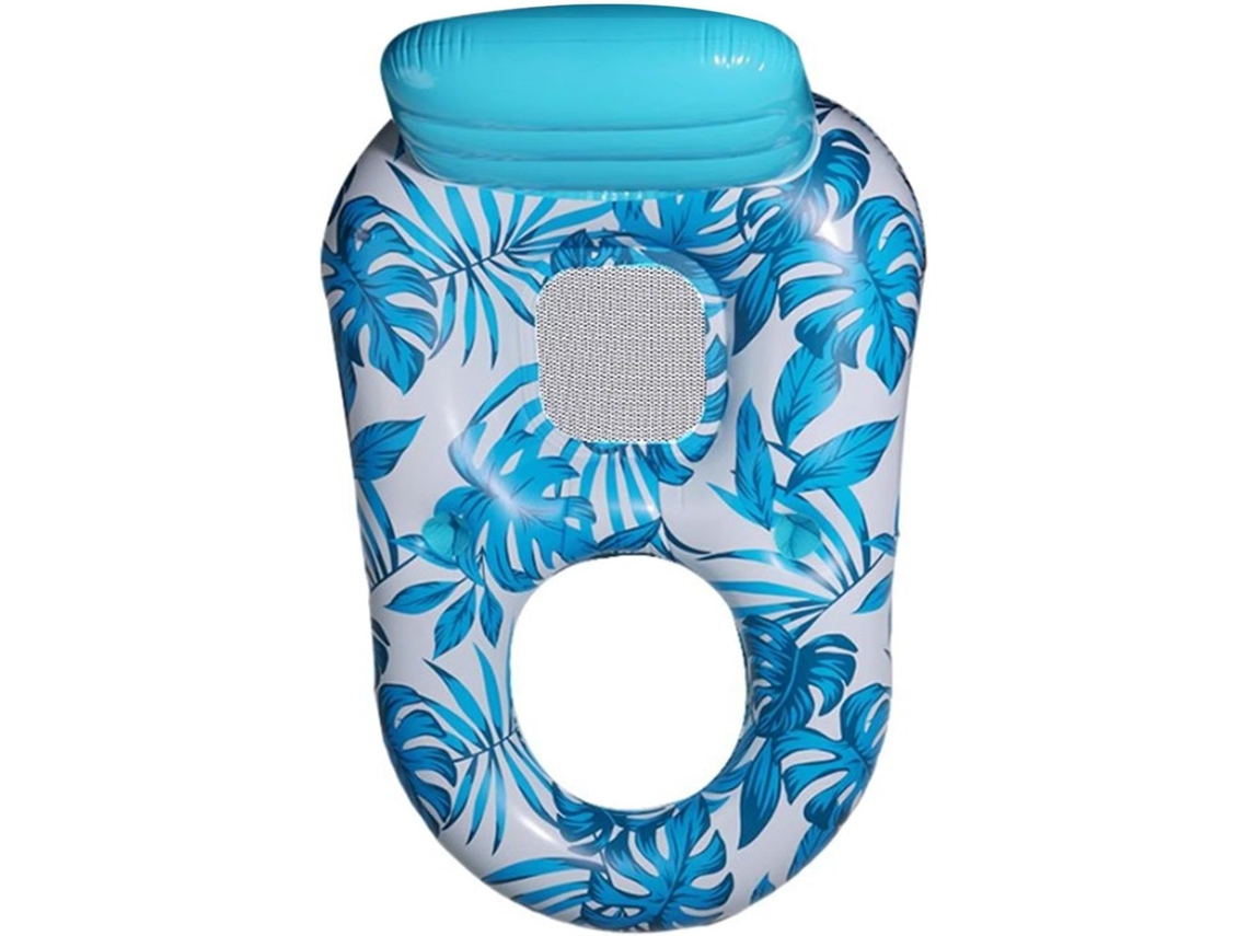 Colchão Inflável para Piscina, Espreguiçadeira Portátil, Espreguiçadeira Grande para Piscina com Porta copos AQUAFORGE (azul)
