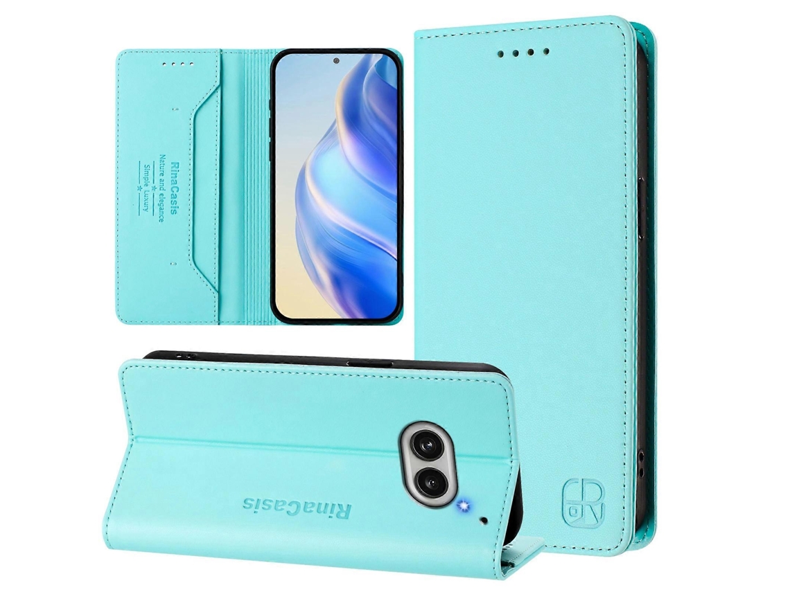 Rc01 Capa De Celular Dobrável Dupla Com Ventosa Magnética E Rfid Para Nothing Phone 2a