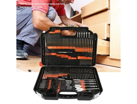 Conjunto de Brocas Lia 246Pcs Aço Tratado Termicamente para Madeira Pedra e Metal Acessórios de Ferramentas de Perfuração FDIT