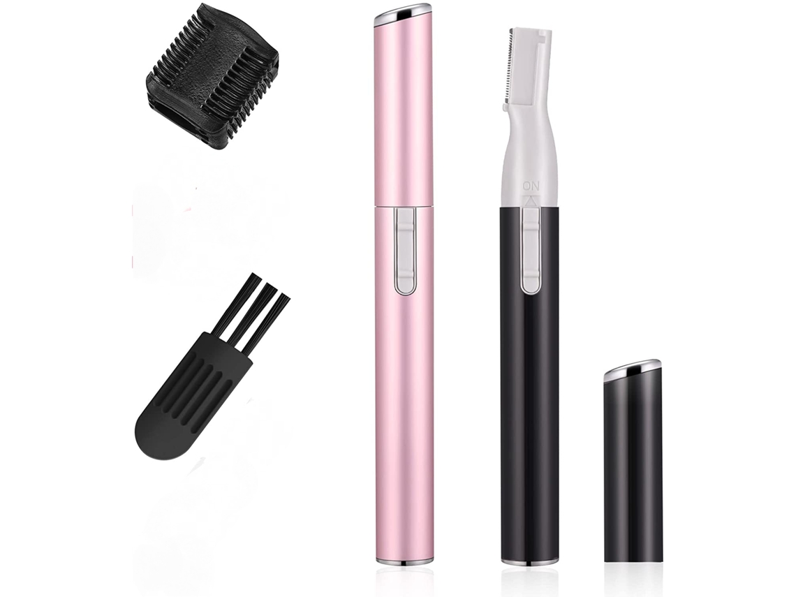Aparador Elétrico Facial para Sobrancelhas Recarregável Portátil com Pente Feminino Preto AQUAFORGE