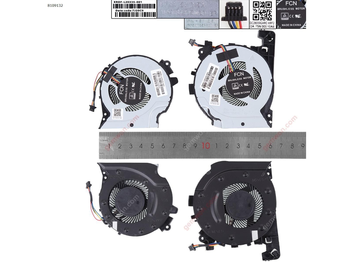 Ventoinha de CPU GPU compatível com HP Pavilion 15 CX 15 CX0060TX TPN C133 LR OEM DC28000GARC