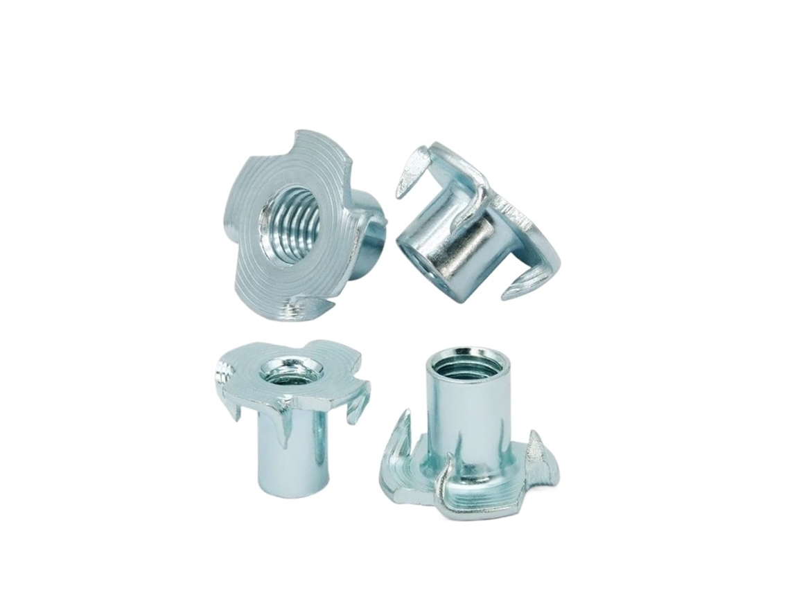 Porcas T De Aço Carbono Espessadas Revestidas Zinco Para Conformação A Frio, 1 4-20e 5 16-18, Porcas De Quatro Pontas