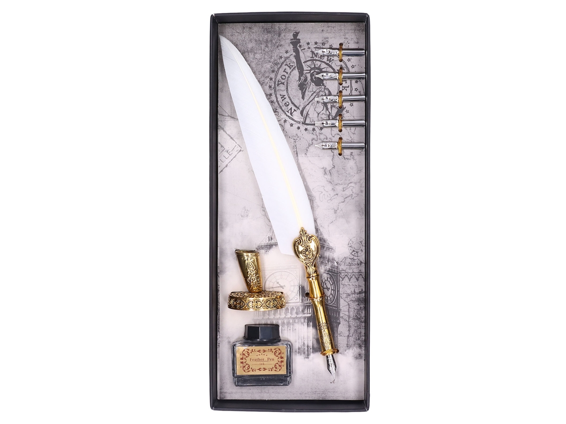 Pluma de Pluma Fluyente Y Cómoda para Escritura Con Elegancia Vintage Y Workmanship Exquisito Ideal para Regalos Y Caligrafía Blanca