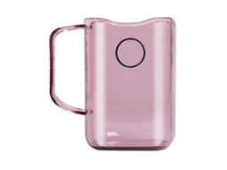 Copo de Escova de Dentes S/MARCA plástico com alça capacidade 400ml para banheiro rosa