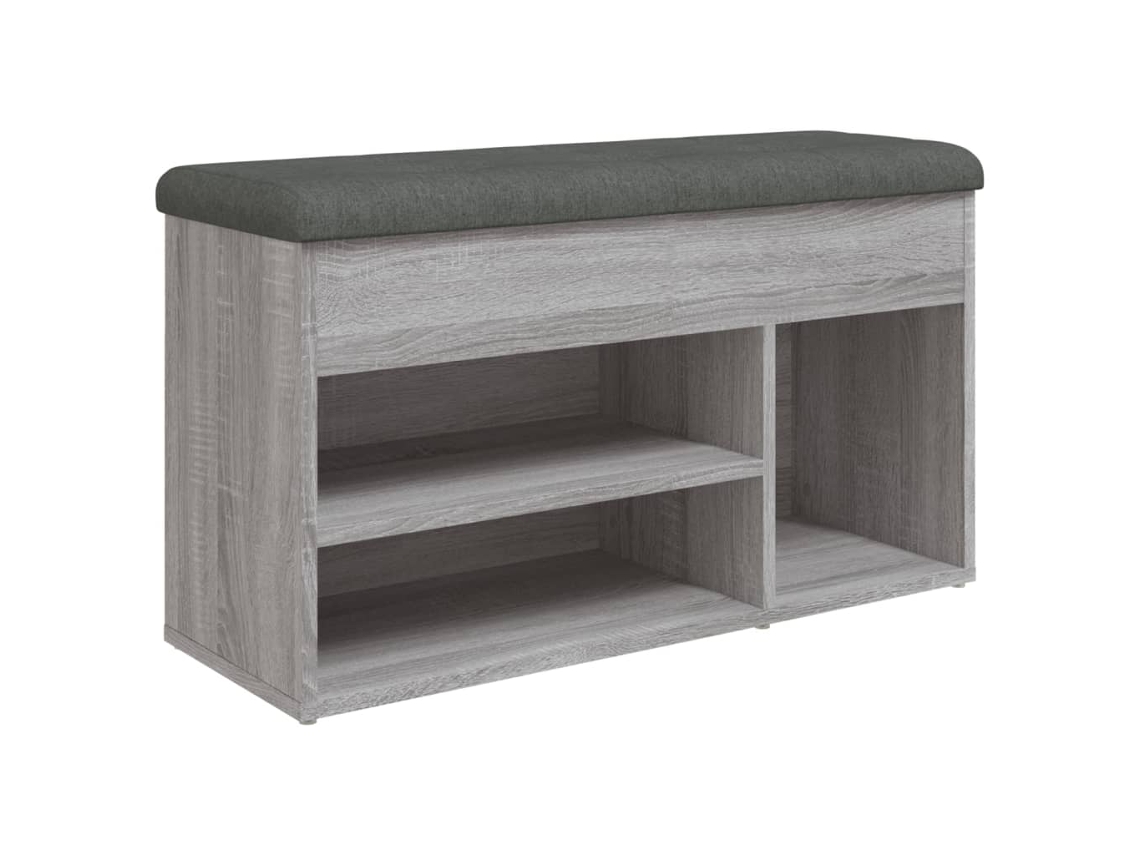 Banco Sapateira Derivados Madeira Cinzento Sonoma MAISON EXCLUSIVE (82x32x45,5 cm)