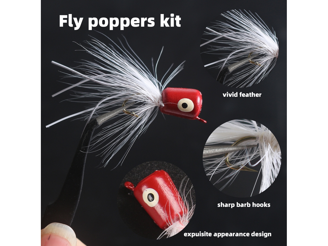 Iscas de Pesca com Mosca para Peixes de Água Doce 10 Pcs