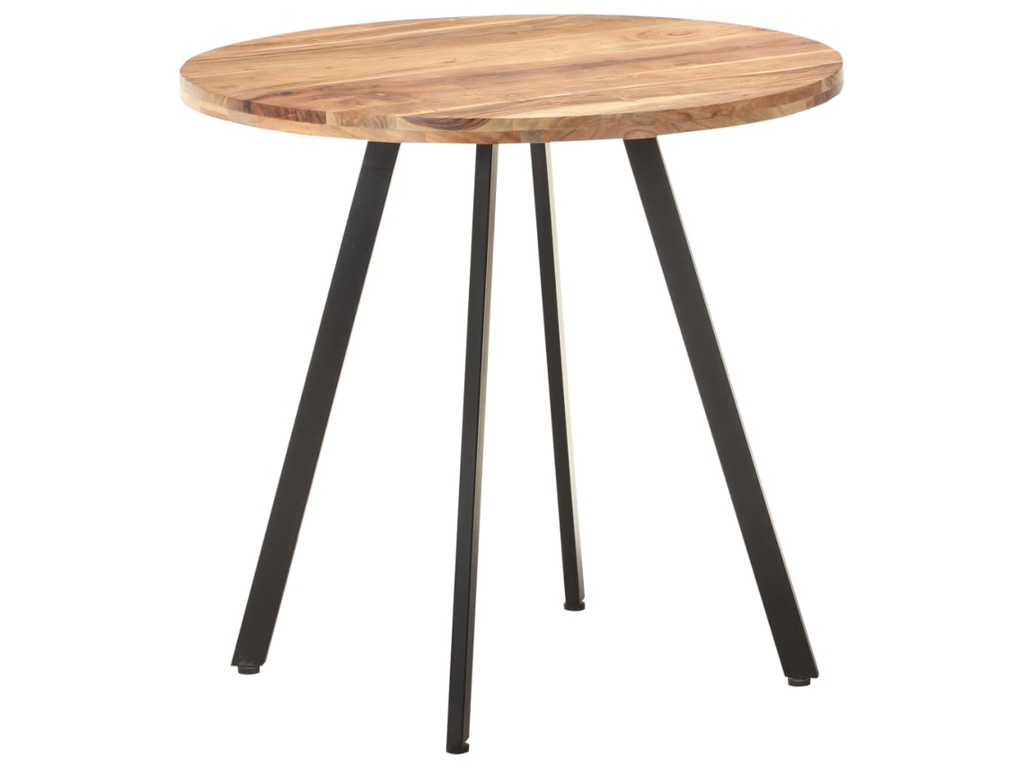 Vidaxl Mesa De Jantar 80 Cm Madeira De Acácia Maciça