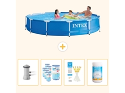 Intex Piscina Com Estrutura Redonda - 366x76 Cm - 5-peças Scb85