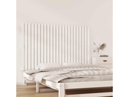 Vidaxl Cabeceira De Parede 147x3x90 Cm Madeira De Pinho Maciça Branco