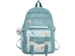 2026-mochila Linjou Kawaii Harajuku Japonesa Cute Cuadros Estudiantil Grande (verde)