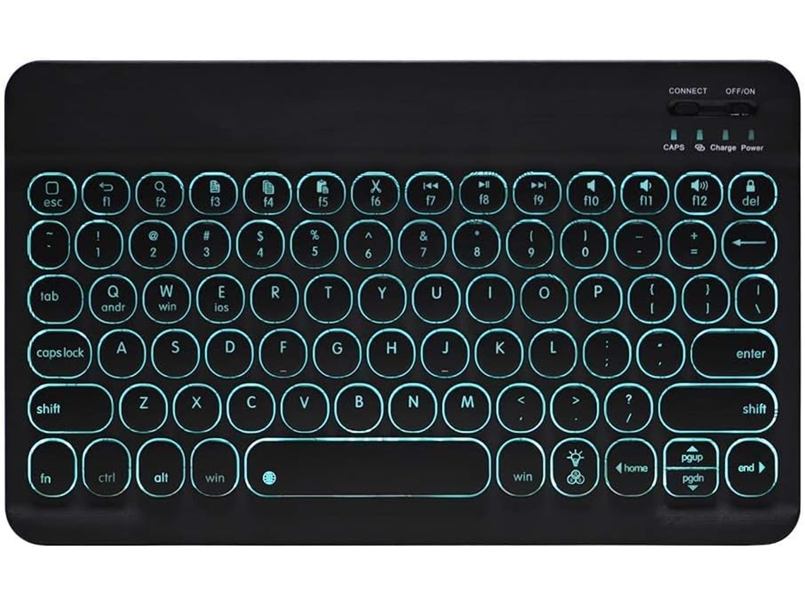 Teclado Bluetooth Com Touchpad, Recarregável, Portátil, Sem Fio Aquaforge