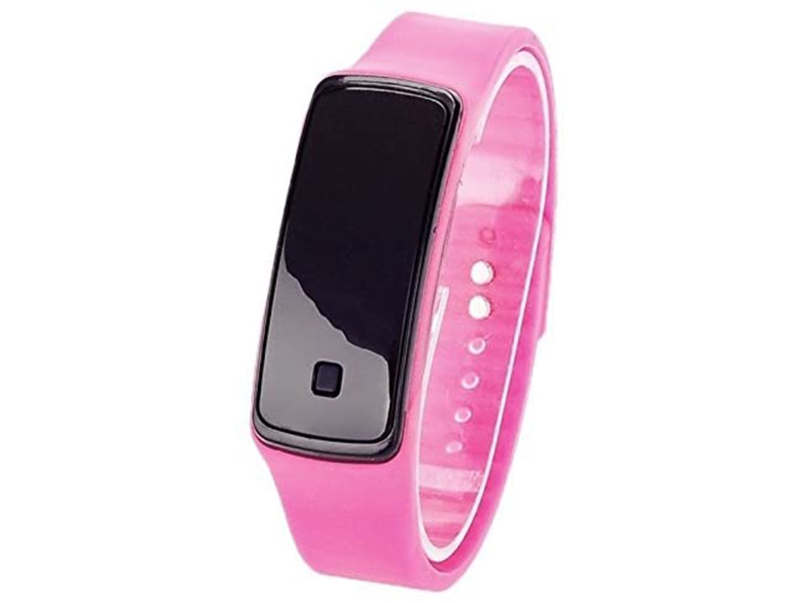 Relógio Digital Esportivo Led Pulseira de Silicone com Funções Gmt e Iluminação Azul Claro