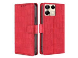 Capa De Couro Com Fecho Magnético Skin Feel Crocodile