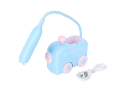 Lâmpada de Mesa Led Mini Trem com Porta canetas Usb Proteção Ocular para Estudo Infantil Azul