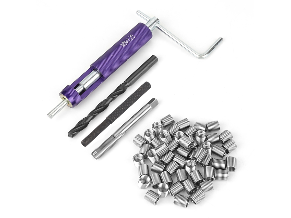 50 Piezas Inserts De Hilo Helical De Acero Inoxidable Rosca M8 X 2d Para Reparación De Hilos