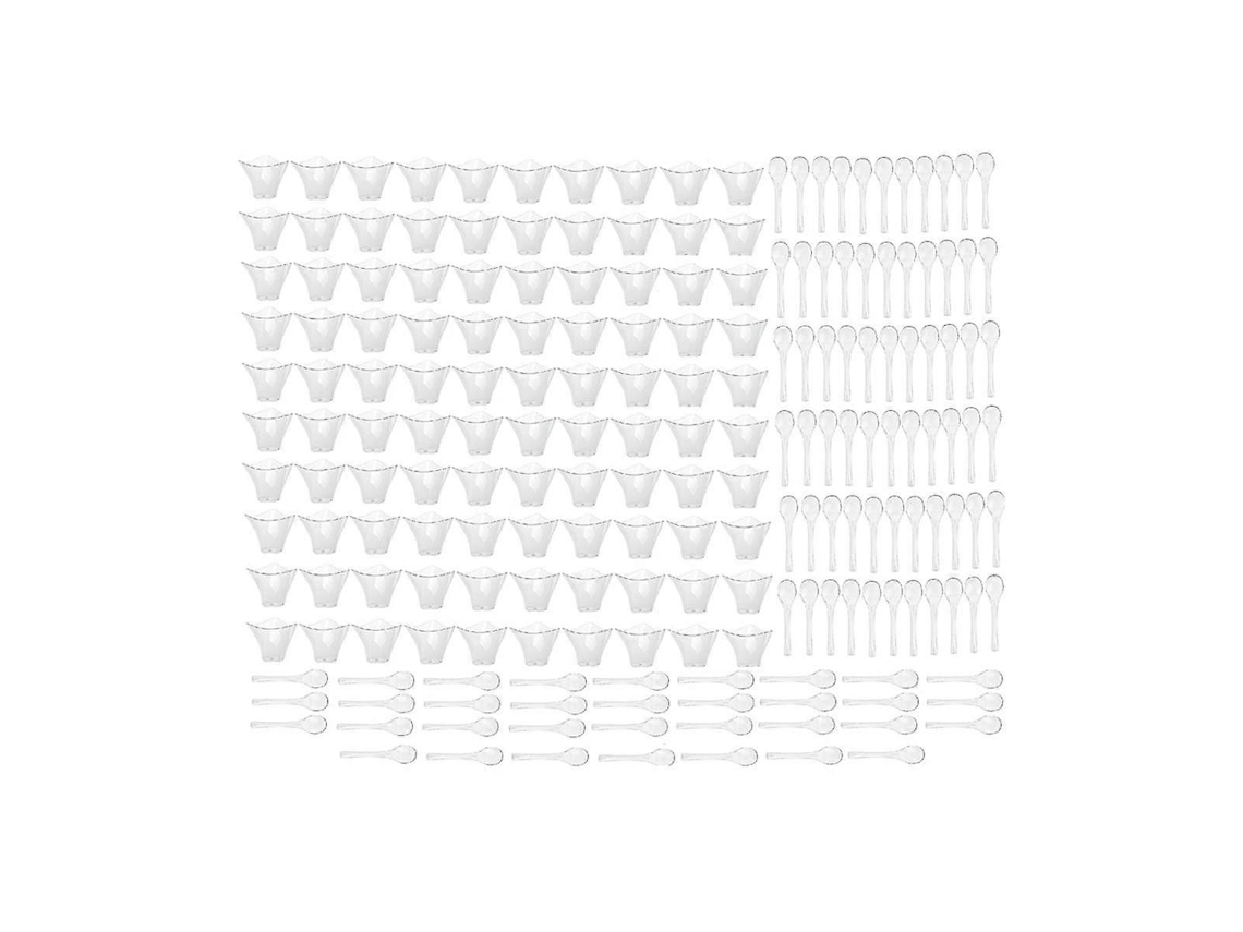 Copos Descartáveis Para Sobremesa (100 Unidades, Formato Triangular)