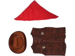 Chapéu Estilo Faroeste Para Meninos E Meninas, Chapéu De Caubói Com Colete E Bandana, Fantasia E Acessório Para Meninas.