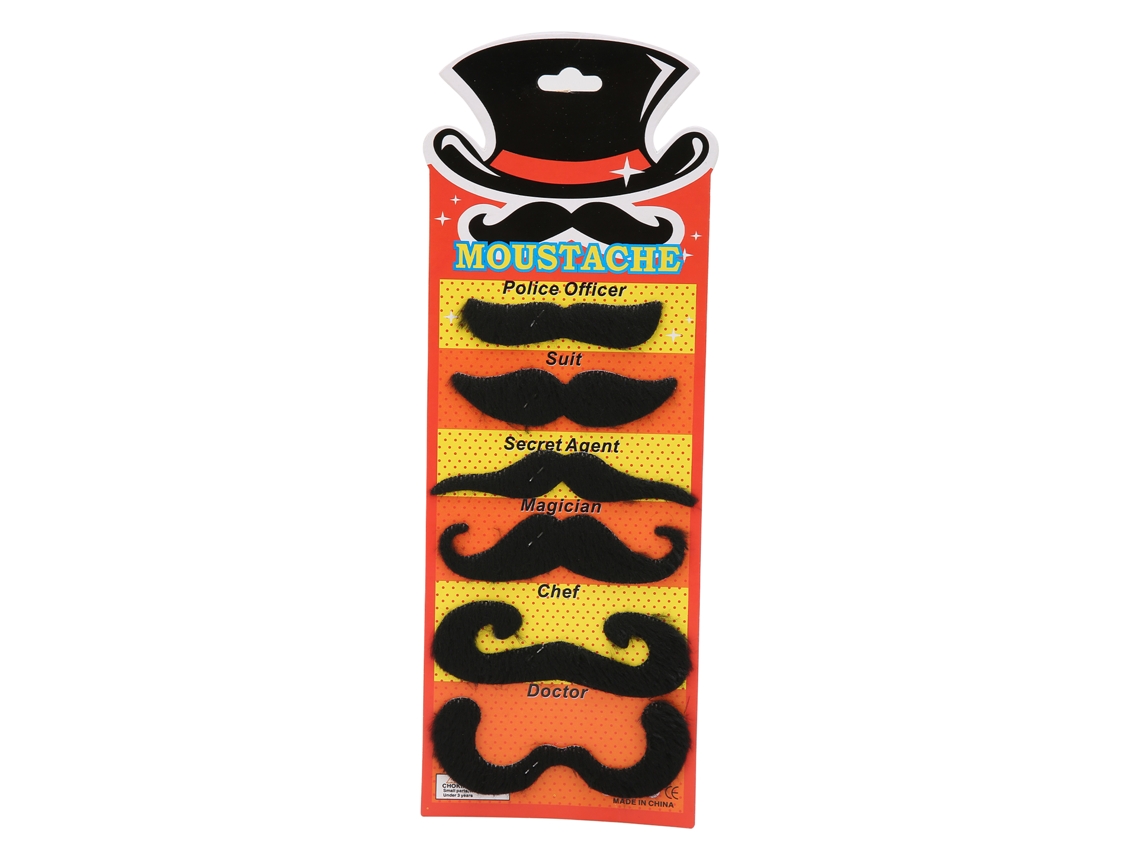 Bigodes Falsos Preto Para Festas E Disfarces De Halloween