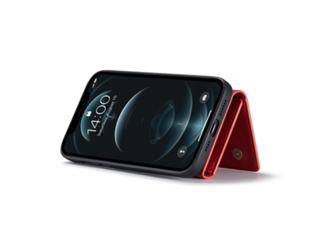 Capa Inch Para Iphone 13 Pro Dg.ming Pele Sintética Vermelho