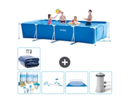 Intex Piscina Com Estrutura Retangular - 450x220x84 Cm - 6-peças S20076
