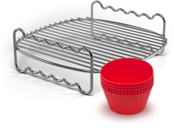 Acessório Griil para Airfryer PHILIPS Dupla Capa e Formas Muffins