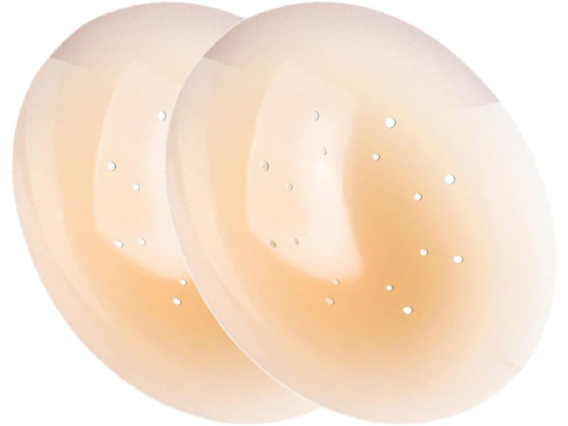 Protetores De Mamilo Reutilizáveis Em Silicone Bege Para Mulheres