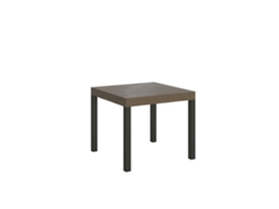 Mesa Extensível Para Uso Diário 90/246x90 Cm Cinza Pomba Com Pés Antracite Itamoby
