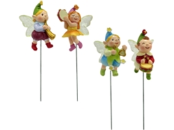Inoomp Kit de 4 Estacas de Jardim em Resina Estacas Criativas para Gramado com Figuras Imaginativas Decoração de CHABERLU