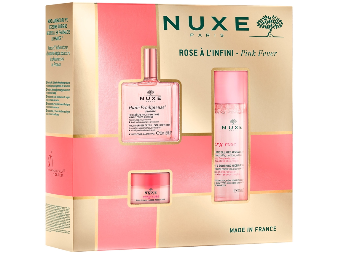 Nuxe Rose Caixa de Tratamento Facial 3 Peças
