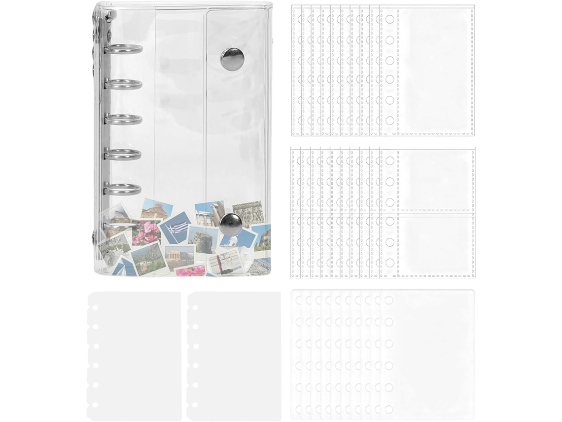 Pasta Organizadora De Adesivos, Capas Transparentes Para Ãlbuns E Fichários, Pasta Com Fecho Duplo, Para Vayotoy
