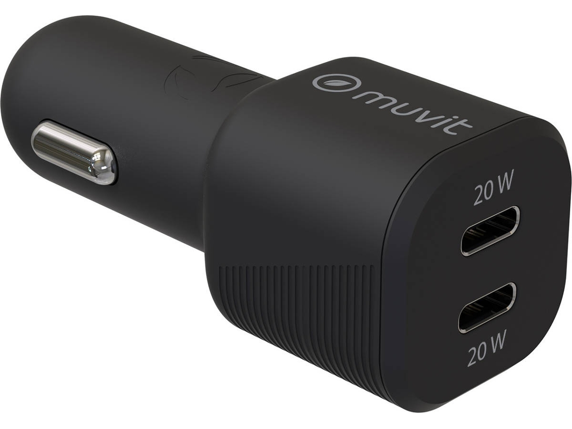 Carregador Auto MUVIT MCDCC0012 (USB-C - 20 W- Preto)