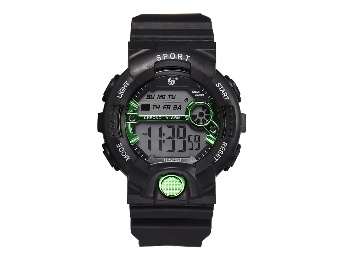Reloj Deportivo Digital Al Aire Libre Impermeable Para Hombre Niño Verde