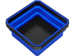 Tigela Dobrável De Silicone Magnético Azul, Recipiente Portátil Para Guardar Pequenos Objetos.