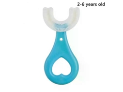 Escova de Dentes para Bebês Crianças 360 Graus em Forma U Limpeza Higiene Bucal D e Silicone Maci GOKOCO