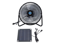 Ventilador Solar Portátil 10w 8 Polegadas Camping Pets