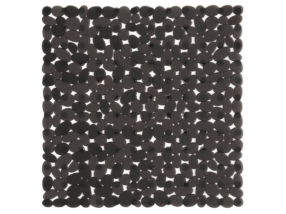 Tapete De Ducha Cuadrado Anti-deslizante Antibacteriano 53x53 Cm Con Ventanas De Drenaje Y Ventosas De Pvc Para Baño