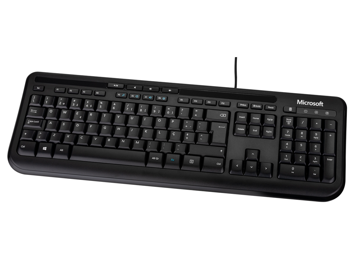 Teclado MICROSOFT 600 (USB - Idioma Português - Teclado Numérico)